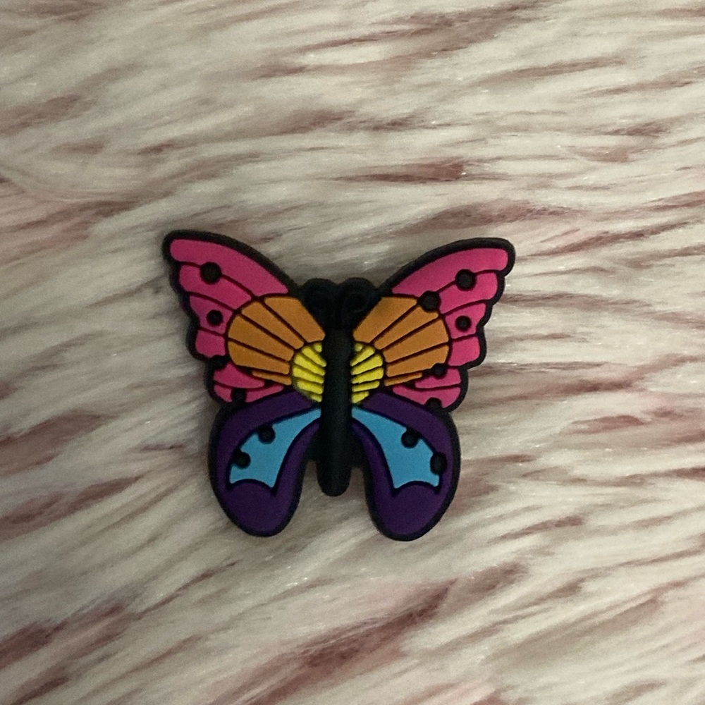 Colorful Butterfly Croc Charm